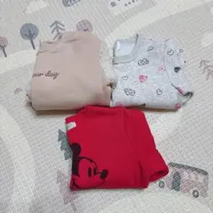 【60~80サイズ】保育園着 女の子 ディズニー まとめ売り トレーナー 裏起毛