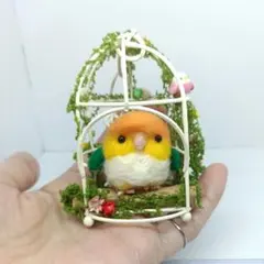羊毛フェルト ミニオカメインコちゃんのミニ梅雨飾り - メルカリ