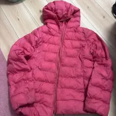 UNIQLO フード付きダウンコート 140 ピンク