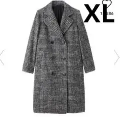 GU ウールブレンドダブルブレストコート