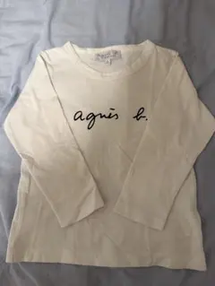 agnès b. ロゴ入り長袖カットソー 4A 110cm