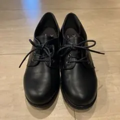 【美品】あしながおじさん レースアップシューズ ブラック 24.5cm