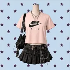 NIKE ショート丈 海外ガール ブロケットコア Y2K ギャル グランジ 平成