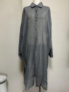 melangeサイズFREEグレーのオーバーサイズシャツ未使用♭7206