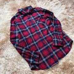 INGNI イング (M) ネルシャツ チェック柄 綿100％ 長袖 羽織可能