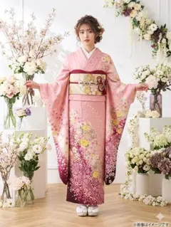 振り袖　フルセット　別誂長襦袢　成人式　金彩加工　刺繍入り　長尺袋帯　931
