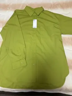 ☆GU／オーバーサイズ／長袖シャツ／グリーン／Lサイズ／新品未使用