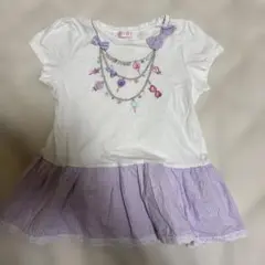 キャンディ刺繍 半袖ワンピース 100cm