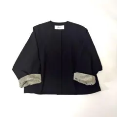 ADORE ドライタッチジョーゼットノーカラーフレアジャケット