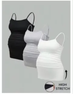 マタニティ用　ロングキャミソール　3枚セット