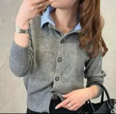 襟付きカーディガン カーディガン