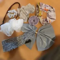 ヘアアクセサリー 8点セット　未使用に近いもの、使用済みあり