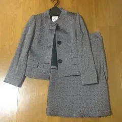 【美品】セットアップ　セレモニースーツ　ジャケット　スカート　レトロ　ウール混合