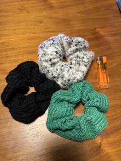 ニットシュシュ 3個セット