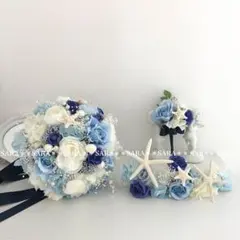 ◆見本98◆オーダー ブーケ ブートニア ヘッドドレス◆