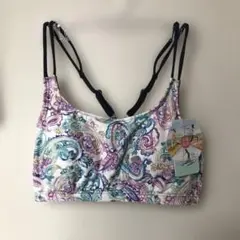 ヨガフィッネス用ブラトップス　Ｌサイズspout ペイズリー#136