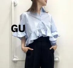 新品未使用 GU ペプラムシャツ(5分袖) by rokh