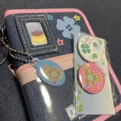 匿名配送　新品未使用品　シール帳 バインダー デニム クローバー 平成レトロ