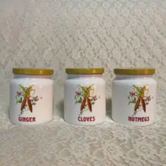 カントリーインテリア　カントリー雑貨　ミルクガラスキャニスター　3点セット