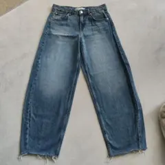 ZARA ワイドレッグデニムジーンズ EUR34