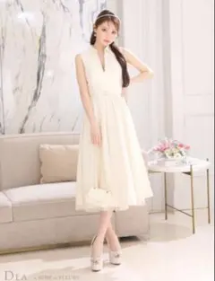 DEA. by ROBE de FLEURS アイボリーミニドレス【中古品】 - メルカリ