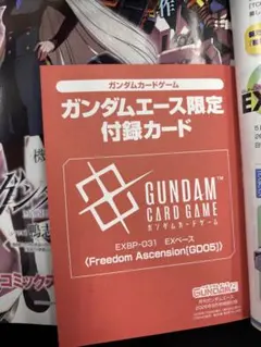 新品未開封　ガンダムエース9月号限定付録カード EXベース