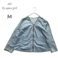 AG by aqua girl ノーカラージャケット デニムジャケット Mサイズ