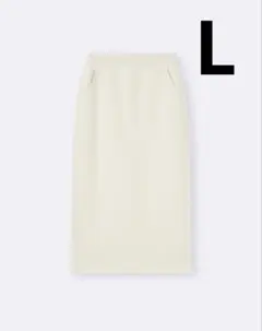 GU ジーユー　ヘビーウェイトスウェットナロースカート　ホワイト　L