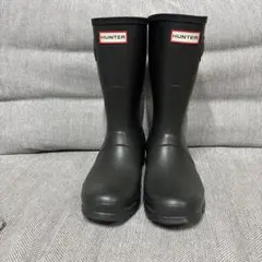 【格安美品】HUNTER ブラック 長靴 バックル付き 25.0㎝