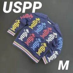 USPP スウェット トレーナー　ネイビー Mサイズ　メンズ　古着　メンズ　美品