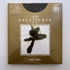 タイツ / 80デニール / L-LL / ブラック