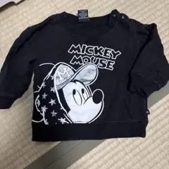 ミッキーマウス トレーナー 黒 と デニムパンツ セット