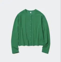 新品未使用✨ユニクロ UVカットジャージークルーネックカーディガン（長袖） L