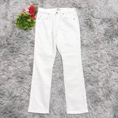 【SOMETHING】 デニム （26） ホワイト ストレッチ 美シルエットのサムネイル