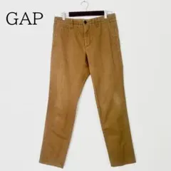 GAP ギャップ スリムチノパンツ 31 キャメル 綿100% 古着のサムネイル