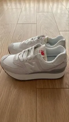 New Balance ホワイト スニーカー 厚底
