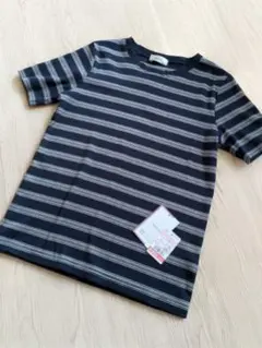ネイビー ピンク マルチボーダーTシャツ しまむら linoluceのサムネイル