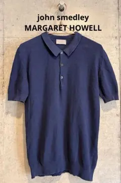 MARGARET HOWELL×JOHNSMEDLEY　ニットポロ　L　Uｋ製 nbrwomenoct142025ecommtallyn-