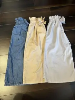 キッズ ワイドパンツ　3本セット　120㎝