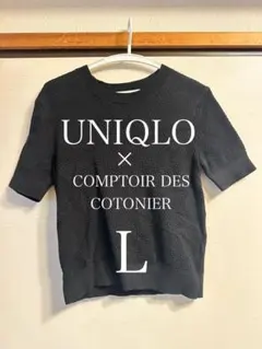 UNIQLO コットンポップコーンクルーセーター 半袖のサムネイル