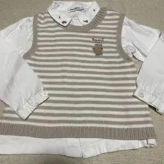 familiar ベスト　ブラウス　110