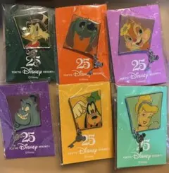 東京ディズニーリゾート 25周年 ピンバッジ 6点セット