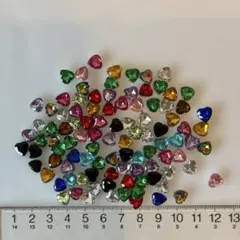 ネイル パーツ 8ミリ V カット ハート ストーン デコ パーツ - メルカリ