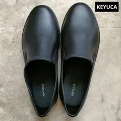 KEYUCA ブラック レインシューズ スリッポン S