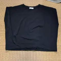Linoluce ブラック Vネック Tシャツ