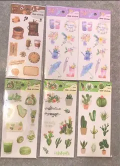 clear sticker クリアステッカー WORLD CRAFT 6枚