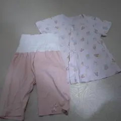 ベビーパジャマ 上下セット マーメイド柄 ピンク 90cm