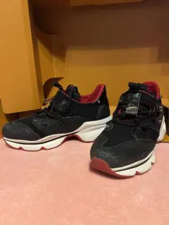 クリスチャンルブタン Red Runner スニーカー靴42ブラック 黒 Trailnrun - スニーカー - ファブリック - ブラック - メンズ