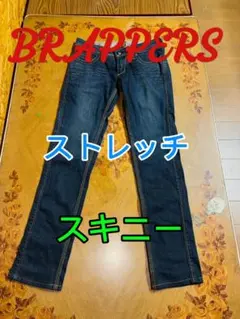 ​【日本製】BRAPPERS ブラッパーズ 刺繍 ストレッチスキニーデニム Mのサムネイル