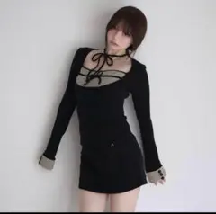 andmary Aiden baby ribbon set up black